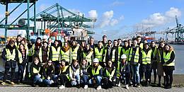 DHBW-Studierende der Studienrichtung International Business auf Exkursion am Antwerpener Hafen
