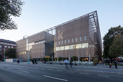 Kunsthalle Mannheim aus Sicht des Friedrichsplatzes Blick auf die Vorderseite der Kunsthalle Mannheim vom Friedrichsplatz aus