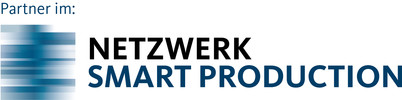 Logo des Clusters Netzwerk Smart Production, in dem die DHBW Mannheim Partnerin ist.